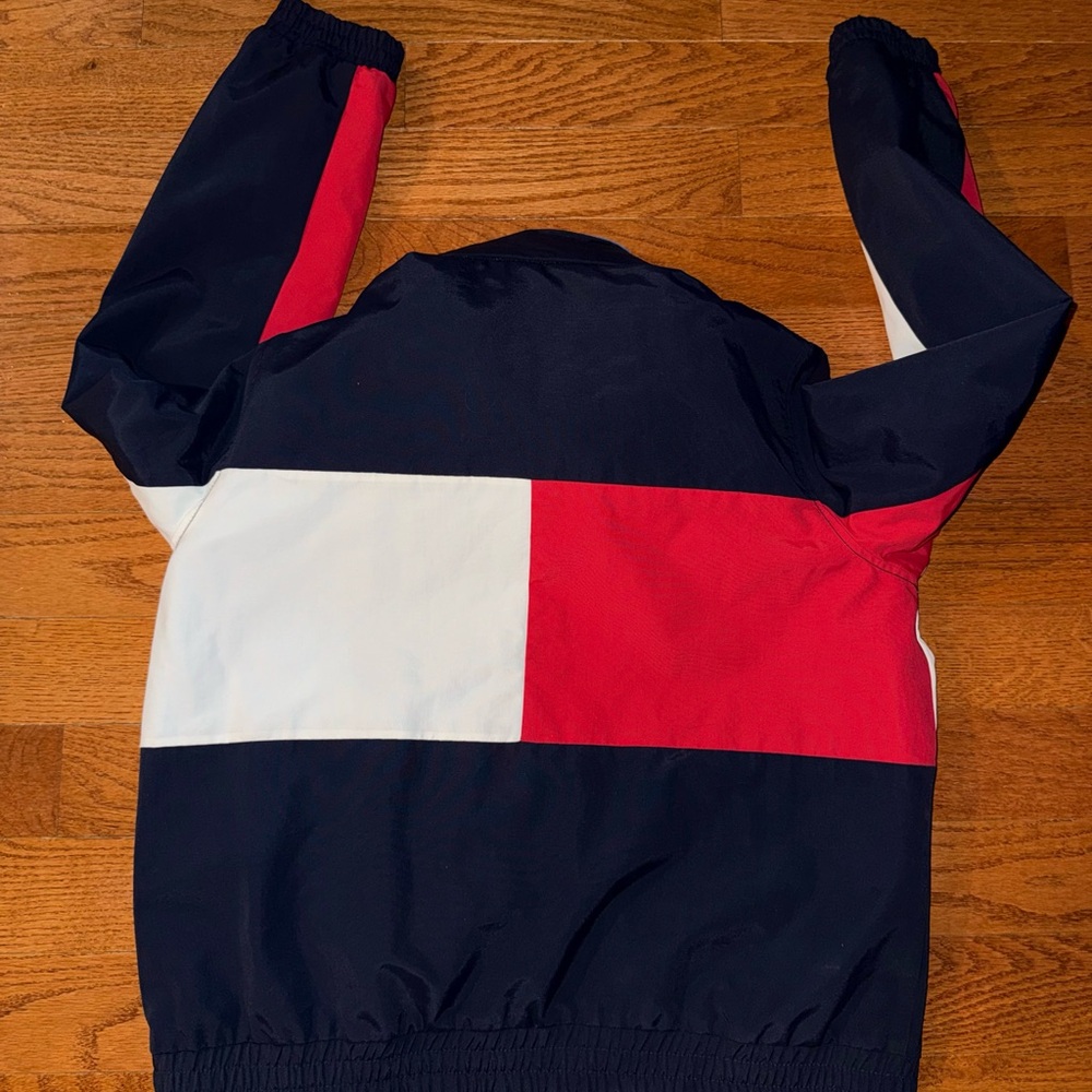 Tommy Hilfiger Colorblock Windbreaker Jacket - Navy/Red/White reversible - Picture 3 of 5